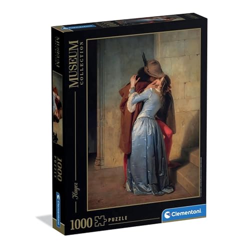 Clementoni Puzzle Collection - Museum The Kiss Hayez 1000 Stücke - Puzzle für Erwachsene 14-99 Jahre, Geschenk für Mann und Frau, Made in Italy, 39994