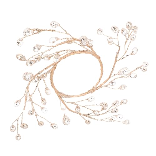 FONDOTIN Acrílica Cristal para Navidad Anillo Portavelas Decorativo Ligero y Resistente Guirnalda Pequeña para Árbol y Decoración de Mesa Festiva