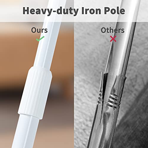 Boomjoy Floor Squeegee With Long Handle, Shower Cleaner With 43" Adjustable Handle, Rubber Window Cleaner Wiper For Glass Door, Bathroom, Concrete, Floor, Kitchen, Tile, Garage, Window, Car Glass #TOP1