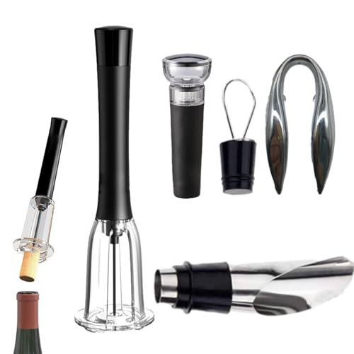 Juego De Abridor De Vino - Juego De Abridor De Vino, Accesorios Para Vino, Tapones Para Botellas Diseño De Bomba De Vino | Accesorios Para Abridor De Vino, Juego De Abridor De Sacacorchos Simple, Tapo