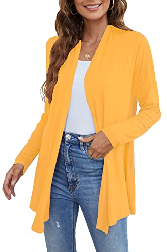 Image of Ladlop Women's Lightweight Open Front Cardigans Long Sleeve Casual Soft Drape Fall Cardigan