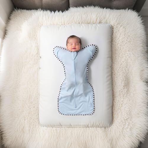 Image of Transition Swaddle, 2 Pack 100% Cotton Baby Sleep Sack | 2-Way Zipper Infant Arm Up Swaddle for Newborn Baby Boy Girl