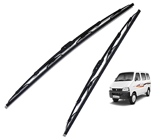 Image of Euro Care Metal Type Wiper Blade Compatibility with Maruti Suzuki Eeco Windshield Car Wiper Blade Size D-16,P-16