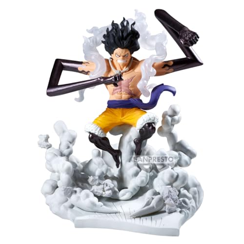 Banpresto Figura de Accion Monkey D. Luffy Gear4 One Piece - Senkozekkei 15cm - PZ71025P Multicolor - Figura Coleccionable - Ideal para los fanáticos del Anime