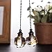 ILESOWE Crystal Ceiling Fan Pull Chains Hanging Amber Point Pendants Prism Pack of 2