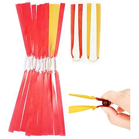 Jieyan Pack of 10 Slingshot Rubber Bands Replacement Rubber Bands for Zwille Flat Slingshot Rubber Bands Extra Strong Well Manufactured and Robust Thick Rubber (1 mm) Cover