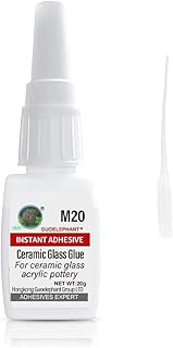 20g Ceramic Glue, Glue for Glass, Super Glue All Purpose Adhesive, Instantly Strong Adhesive for bonding Ceramic, Glass, Pottery, Porcelain, Tile, Mug, Metal, Leather, Plastic, Rubber, Acrylic, etc