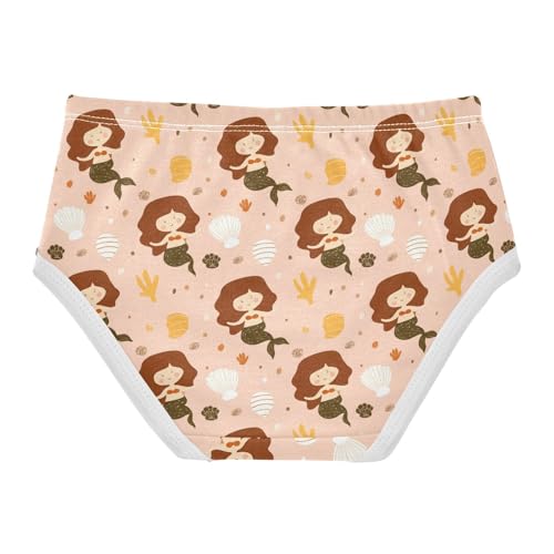 Mermaid Shell Coral Orange Toddler Girls's Underwear 2T 23028962