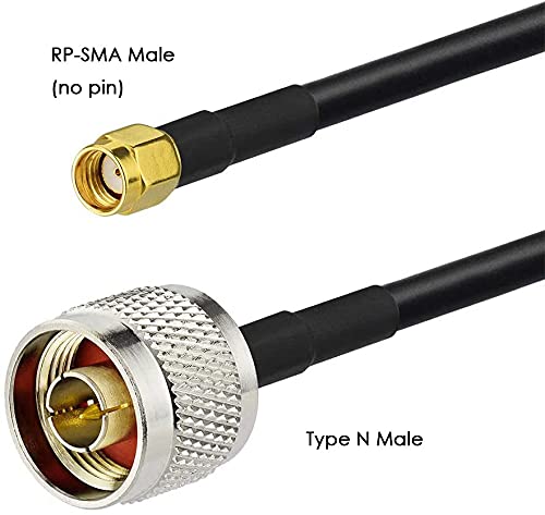 Superbat RPSMA Male to N Type Male RG58 Cable 5m 50ohm Anrtenna Extension Cable for Ceiling/Outdoor/Base Station Antenna - Image 2