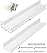 Greenco Picture Shelf, Set of 2 Wall Mounted Photo Ledge Floating Shelves for Bedroom, Living Room, Kitchen, Bathroom, Nursery Display, White Finish