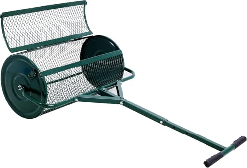 Esparcidor de turba para césped, diseño ergonómico 24 in miniatura 1