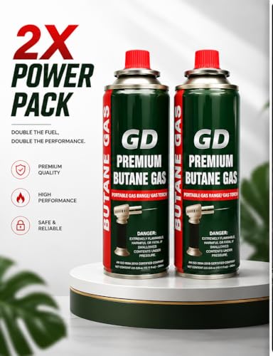 Image of Gadget Deals combo- camping stove with cylinder | camping gas stove | Cooking Gas Burners & butane gas cylinder - butane gas refill | Emergency stove | camping cylinder