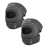 Kniebandage Set für Damen und Herren, Atmungsaktive Bandage aus Weichem Gewebe, Kompressionsbandage für Laufen, Joggen, Sport, Basketball, Gelenkschmerzen, Arthritis und Verletzungen, (Dunkelgrau)