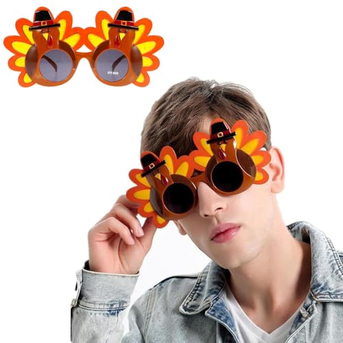 LKQBBSZ Turkey Sunglasses Thanksgiving Eyeglasses Turkey Glasses Cartoon Sunglasses Thanksgiving Costume Party