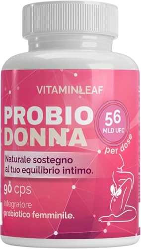 🌸 FORMULA COMPLETA MADE IN ITALY: un integratore certificato, senza glutine e adatto a diete vegane. 90 capsule, fino a 56 miliardi di CFU per dose, per un benessere quotidiano completo.