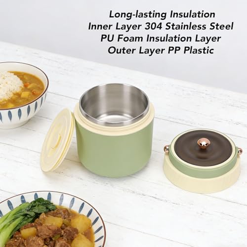 Termo para comida caliente contenedor térmico de acero inoxidable con cuchara para almuerzo 3