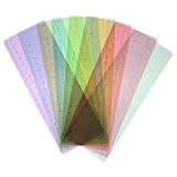 Happyyami 8pièces Bandes Transparentes pour Lecture Marque-pages Colorés Surcouches de Surlignage