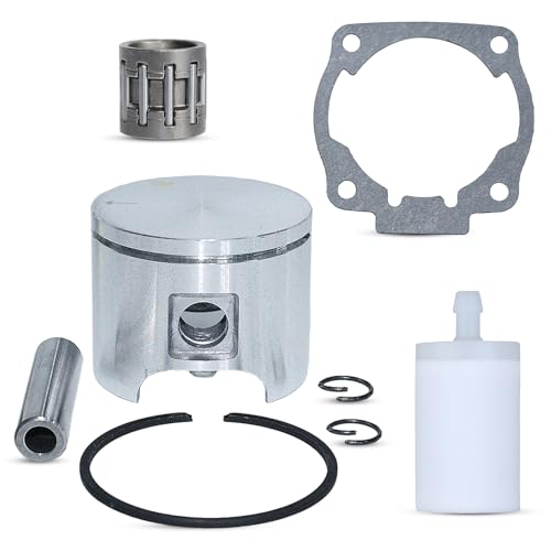 HAISHINE Piston 46MM Anillo Pin Fuel Filter Aguja Juego Oso para Husqvarna 51 55 Rancher EU1 Jonsered 2054 2055 Motosierra