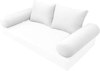 Prolinemax |Cover ONLY| Outdoor Style 1 Crib Knife Edge Bolster Back Pillow Slipcover AD106