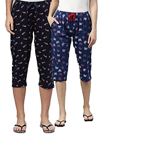 Image of KRYPTIC Women Solid Cotton Stretch Mid Rise Capri Length Westernwear Legging