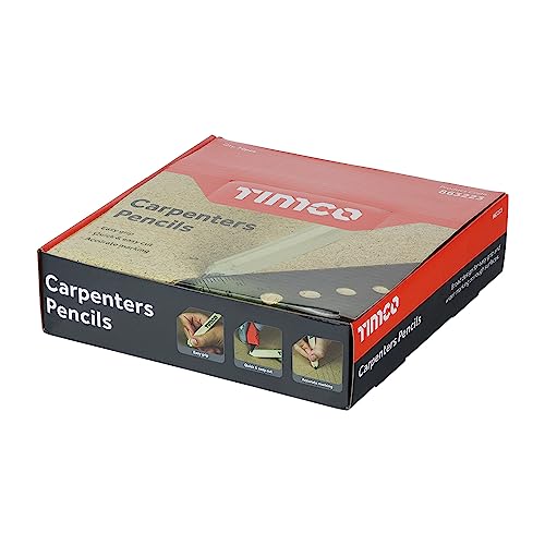 Crayons de charpentier Timco en boîte de présentation de 72 pièces