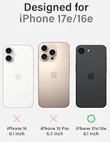 X-level für iPhone 17e/16e Hülle, Kompatibel mit MagSafe, 0,3 mm Slim Fit Handyhülle, Mattes Finish rutschfest Kratzfest Schutzhülle Dünn Hardcase Kompatibel mit iPhone 16e/17e, Schwarz – Ansicht 2