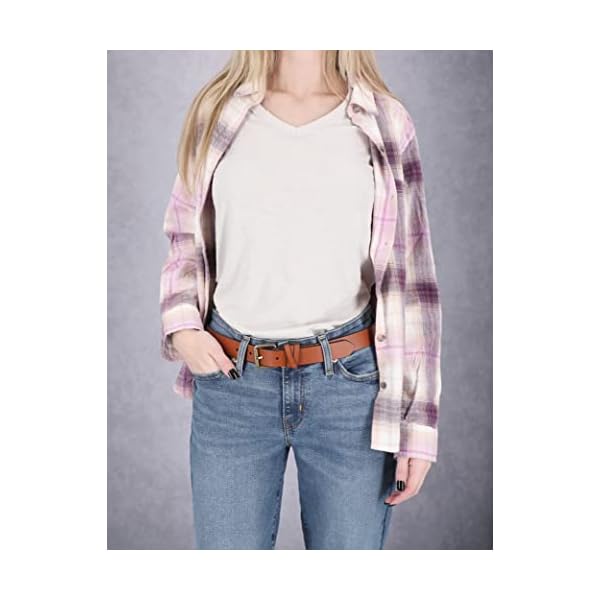 Timberland Women's Casual Leather Belt for Jeans, Brown (Criss Cross), Large (33-37) - Image 4