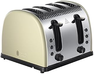 Russell Hobbs 21302 Legacy 4-Slice Toaster, Stainless Steel, 2400 W, Cream