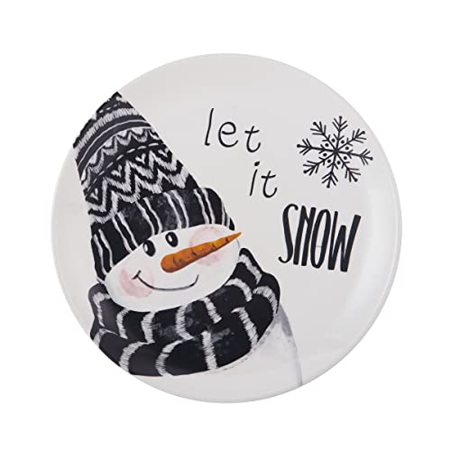 Fitz-and-Floyd-Snow-Days-Snowman-Set-of-4-Appetizer-Salad-Plates-825-Inch-Multicolored Fitz and Floyd Snow Days Snowman Set of 4 Appetizer Salad Plates 825 Inch Multicolored