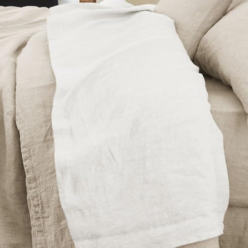 Drap Plat 270x300 cm Lin Français Craie