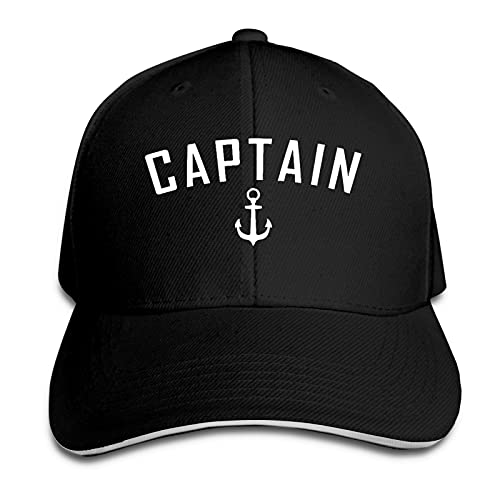 kaixinguo Captain Hat Nautical Quote Baseball Cap,Unisex Adjustable Washed Cotton Denim Cap for Men and Women Black