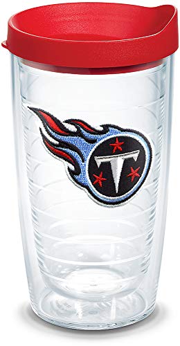 Image of Tervis Made in USA Double Walled NFL Tennessee Titans Insulated Tumbler Cup Keeps Drinks Cold & Hot, 16oz, Primary Logo