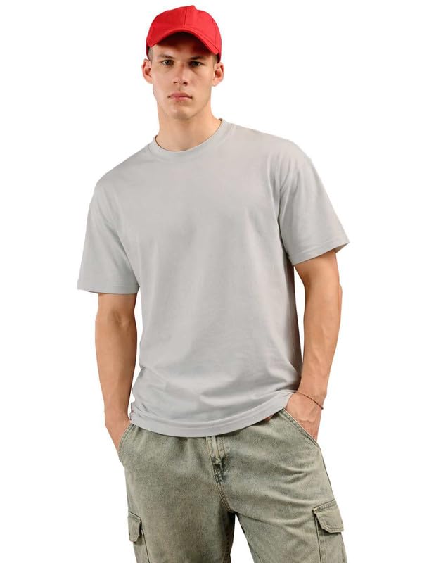 Image of Sleepynuts Men's Regular Fit Round Neck Half Sleeves Solid Casual Wear T-Shirt