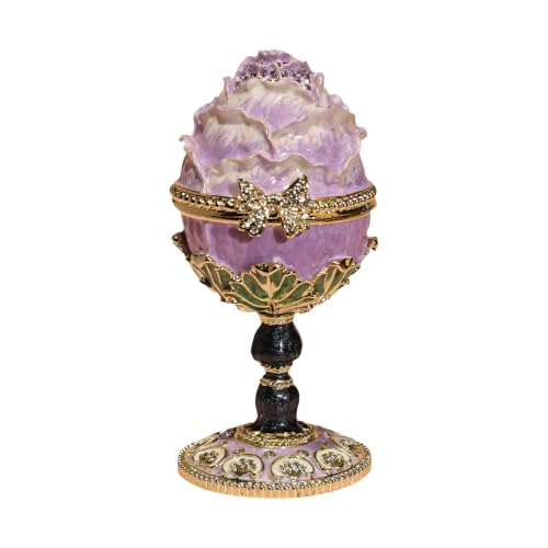 Boîte à bijoux de Pâques en alliage durable avec motifs festifs colorés