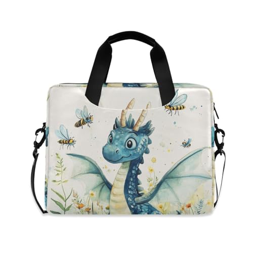 Sacoche ordinateur 15 pouces anti-rayures à fermeture éclair motif dragon amusant