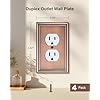 OKAWYC Double Duplex Outlet Light Switch Cover Adler Metal Wall Plate, 2-Pack Black 2 Gang, For Receptacle Light Switch, Switch Cover Decorative - View #13