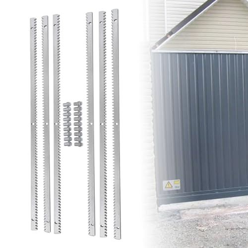 biniliubi Corredera Garaje Basculante Kit De Accionamiento Puerta Corrediza Carril Bastidores Rejilla Galvanizada Cremallera Dentada Para MotorizacióN Corredera Accesorio Estante Rackgate