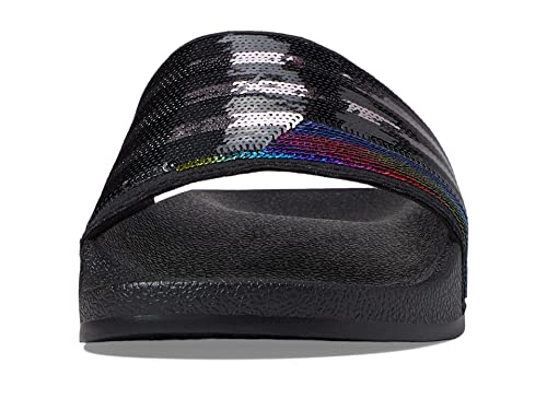 adidas Adilette Slide Sandal, Black/Silver Metallic/Supplier Colour, 7 US Unisex Big Kid2