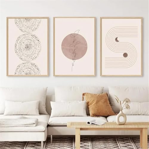 Affiche Abstraite Bohème pour Habiller un Mur Vide Peinture Fleurs et Arbres