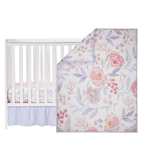 Bedtime Originals Lavender Floral 3-Piece Baby Crib Bedding Set - Pink/Purple #TOP1