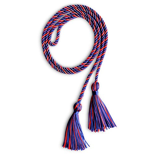 Image of Endea Graduation Single Honor Cord Three-Color (Royal Blue /Purple /Red)