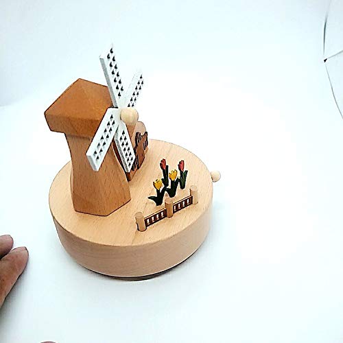 Bfrth Statues Collectibles Statues And Figurines Music Box Decoration Gift Dutch Windmill Music Box Home Decoration Decoration #TOP2