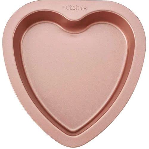 Wiltshire Rose Gold 19cm Heart Pan, PFOA PTFE Free, Robust Cake Pan, Non-Stick Coating, Coated Baking Pie Tin, Cake Mould - Image 3