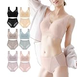 [XI LE] ブラジャー ショーツセット ノンワイヤー 下着セット レディース 可愛い M～6L 大きいサイズ 上下セット レディースインナーセット シームレス (ピンク, 上：6L/下：4L)