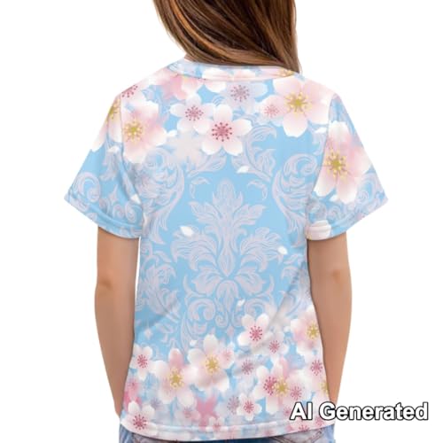Image of Xhuibop Kids Tshirts Girls Boys 3-16 Years Summer Clothes for Teens Loose Fitting Tops