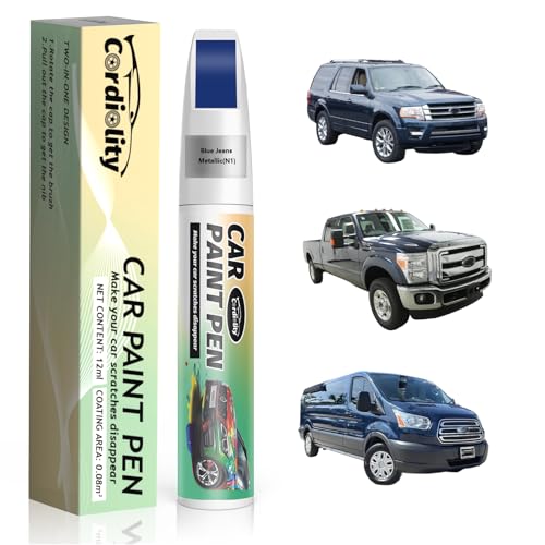 Image of Car Touch Up Paint Blue Jeans Metallic(N1) for Ford, Color Accurate Car Scratch Repair Remover Pen Fix Auto Paint Chips and Nicks