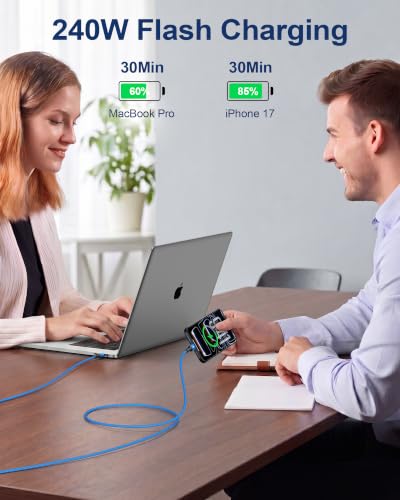 Image of 240W Samsung S26 S25Ultra Charger Cable Super Fast Charging Type C Cord 6FT | C to C Cable Fast Charging, Braided USB C High Speed Cord for Samsung Galaxy S26 Ultra S26+ S25Edge S24FE A17 A16 A57 A37 A27