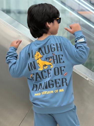 Image of Nap Chief Kids Cotton Official Disney The Lion King Characters Printed Co ord set for Boys & Girls, Sweatshirt and Joggers Clothing Set for Casual Wear