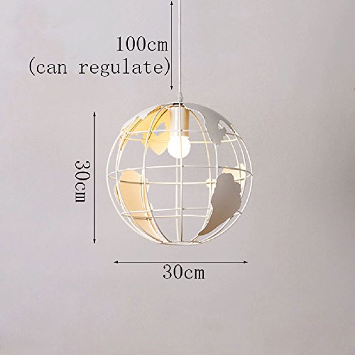 Suspension industrielle blanche 30cm avec éclairage LED rétro - 8