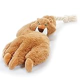 Plush Dog Toy Squeaky Durable, Soft, Interactive Squeaky Plush Toy with Reinforced Seams | Brown...